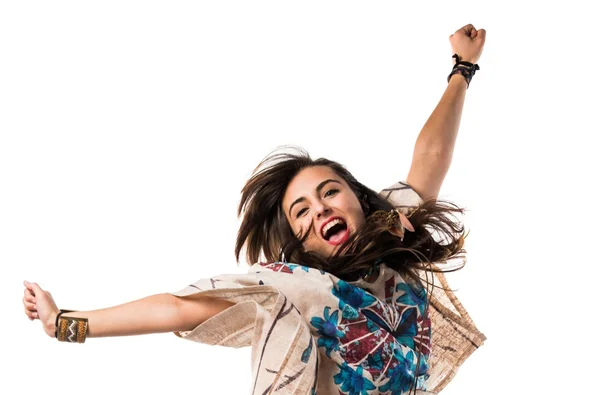 Young girl over isolated background — Stock Photo, Image