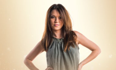 Pretty girl posing in studio