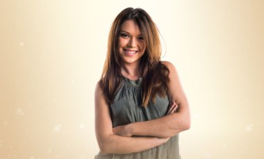Pretty girl posing in studio