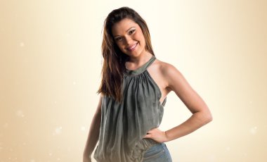 Pretty girl posing in studio