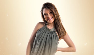 Pretty girl posing in studio