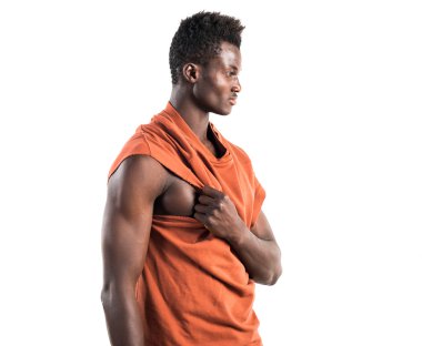 Studio poz yakışıklı zenci