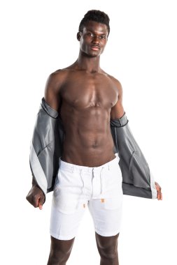 Atletik yakışıklı siyah adam