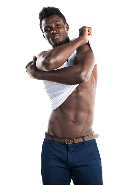 Handsome black man posing — Stock Image Handsome black man posing Royalty Free Stock Photos