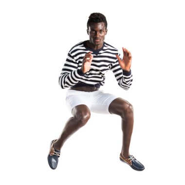 Atlama yakışıklı zenci