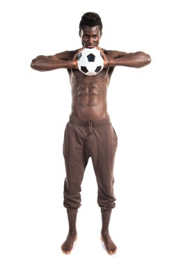 siyah adam futbol oynama