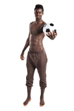 siyah adam futbol oynama