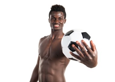 siyah adam futbol oynama