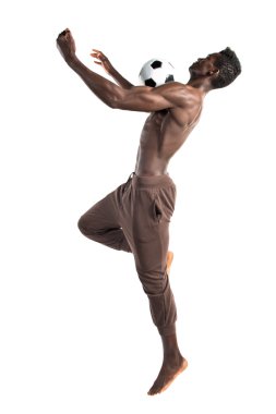 siyah adam futbol oynama