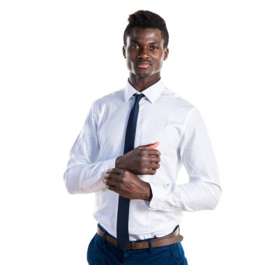 Yakışıklı iş siyah adamı