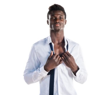 Yakışıklı iş siyah adamı