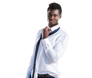 Yakışıklı iş siyah adamı