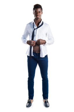 Yakışıklı iş siyah adamı