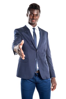 Siyah adam bir anlaşma yapma