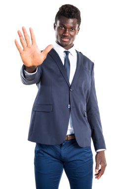 Yakışıklı siyah adam beş sayma