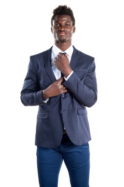 Yakışıklı iş siyah adamı