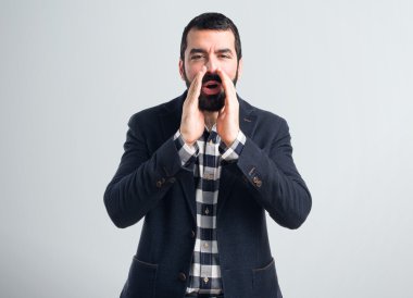 yakışıklı adam izole arka plan