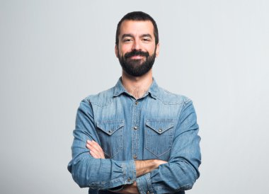 yakışıklı adam izole arka plan