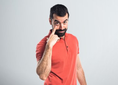 yakışıklı adam izole arka plan