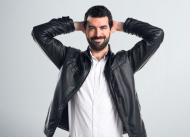 yakışıklı adam izole arka plan