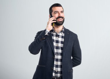 yakışıklı adam izole arka plan