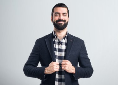 yakışıklı adam izole arka plan