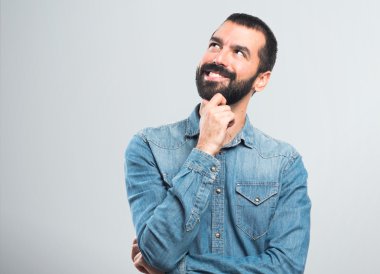 yakışıklı adam izole arka plan