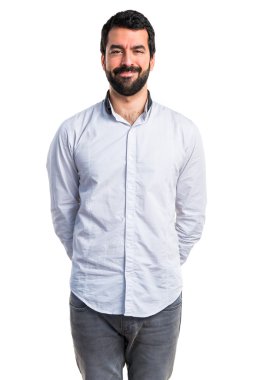 yakışıklı adam izole arka plan