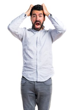 yakışıklı adam izole arka plan