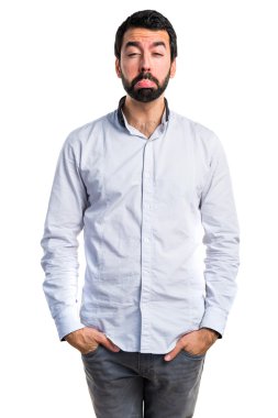 yakışıklı adam izole arka plan