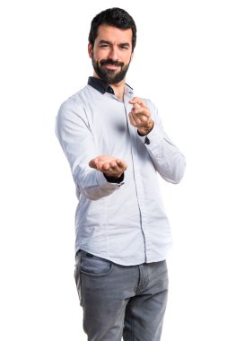 yakışıklı adam izole arka plan
