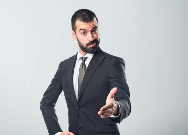 Hombre de negocios haciendo un trato — Foto de Stock