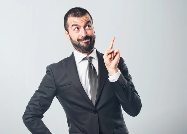 Bonito homem sobre fundo isolado — Fotografia de Stock