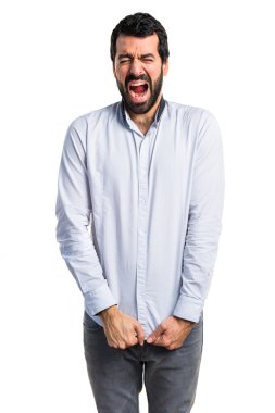 yakışıklı adam izole arka plan