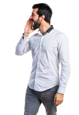 yakışıklı adam izole arka plan