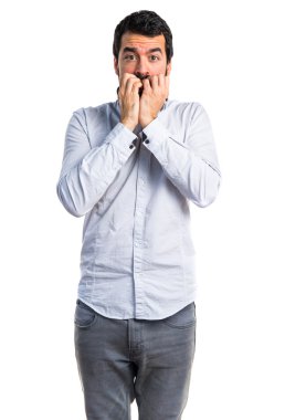 yakışıklı adam izole arka plan