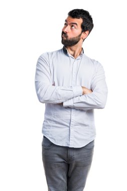 yakışıklı adam izole arka plan