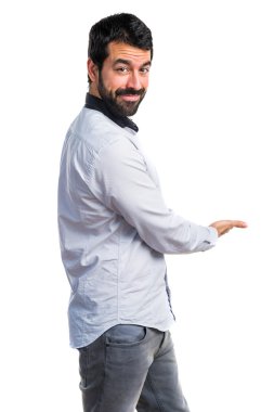 yakışıklı adam izole arka plan