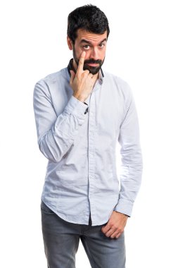 yakışıklı adam izole arka plan