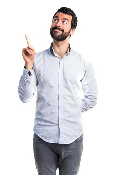 Hombre guapo sobre fondo aislado — Foto de Stock