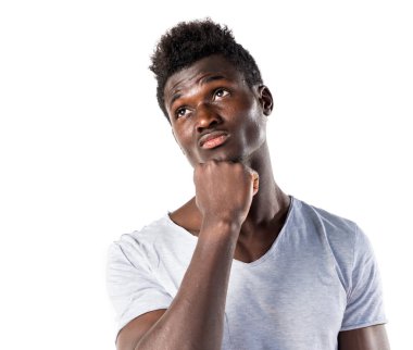 Siyah adam beyaz arka plan üzerinde