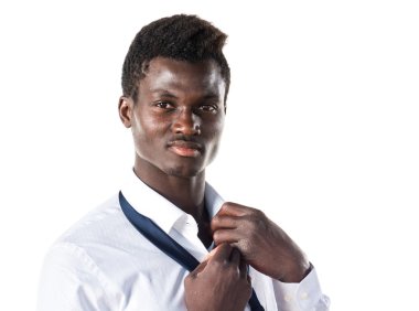 Yakışıklı iş siyah adamı