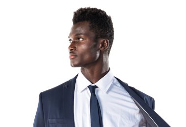 Yakışıklı iş siyah adamı