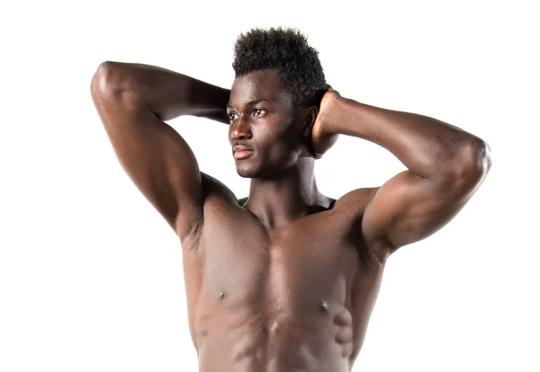 Athletic przystojny mężczyzna czarny — Zdjęcie stockowe