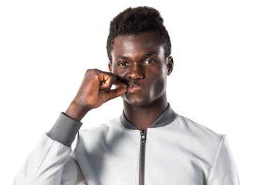 Siyah adam yapma sessizlik jest