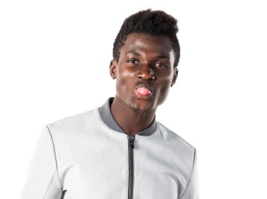 Siyah adam şaka yapıyor