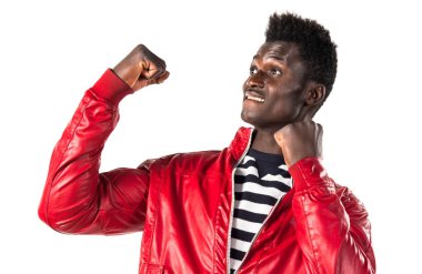 Siyah adam beyaz arka plan üzerinde