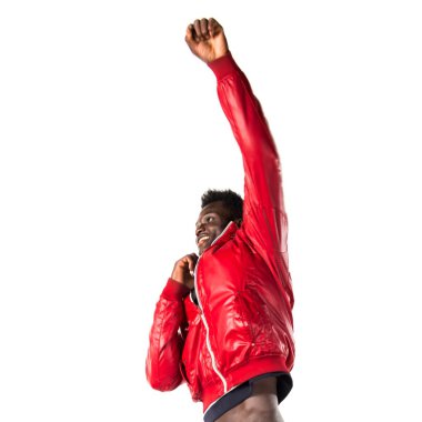 Siyah adam beyaz arka plan üzerinde