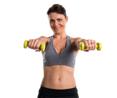 Spor kadının halter yapması