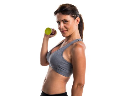 Spor kadının halter yapması